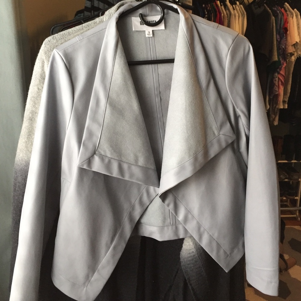 BB Dakota Light Gray Draped Blazer
